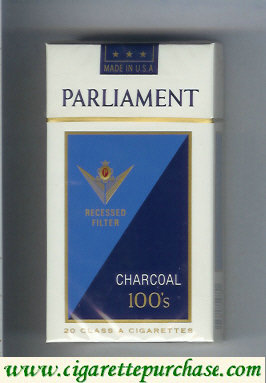 Parliament Charcoal 100s cigarettes hard box